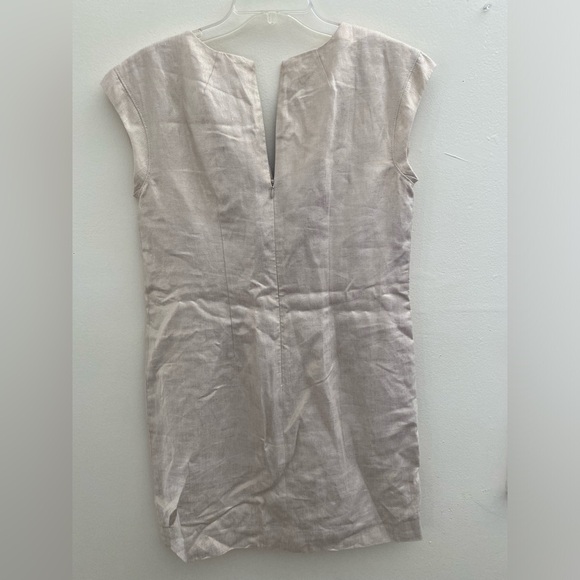 J Crew  Authentic Linen Sleeveless Mini Dress with back zipper. - Picture 8 of 11